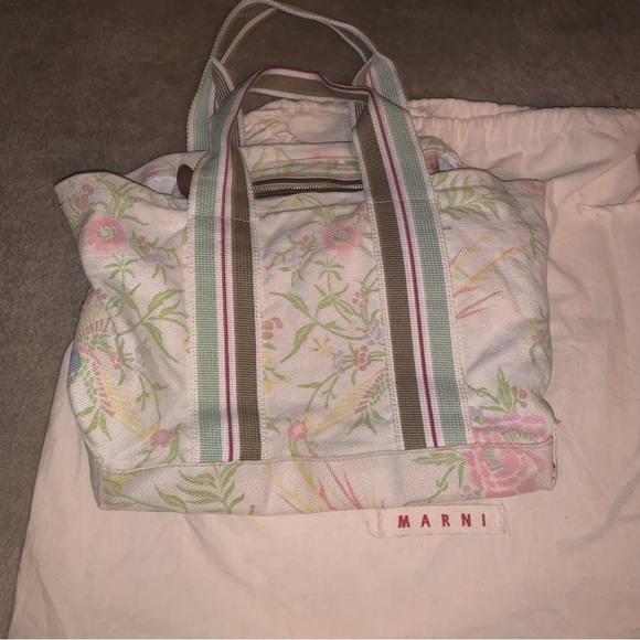 Marni floral canvas tote - Picture 3 of 9